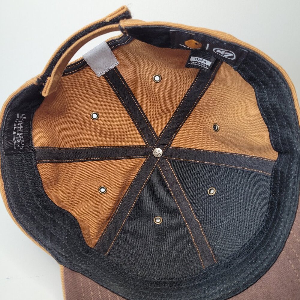 47 Brand Miami Marlins Hat Carhartt x '47 Mens Brown Adjustable Cap MLB Baseball - Picture 10 of 14